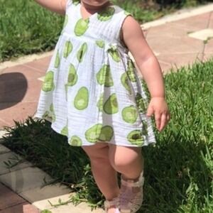 Angel Dear Avocado Kimono Dress & Diaper Cover 12–18M